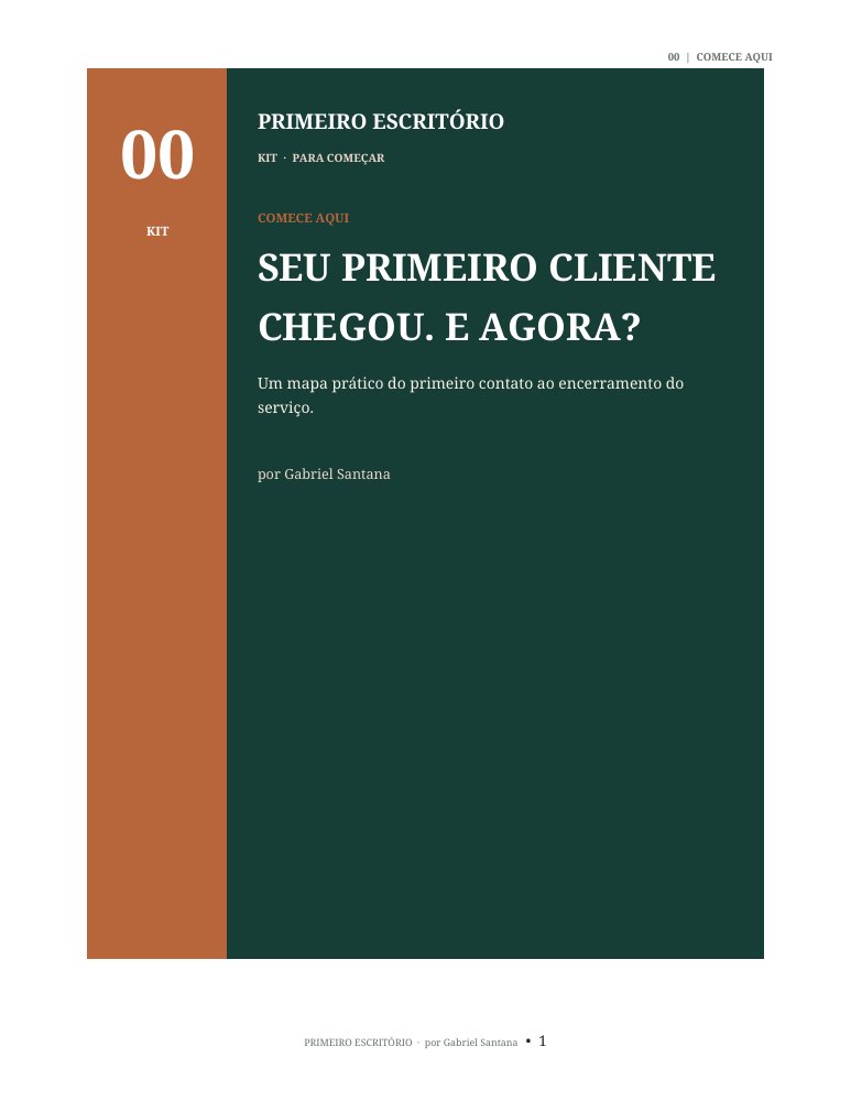 Capa real: Seu primeiro cliente chegou. E agora?